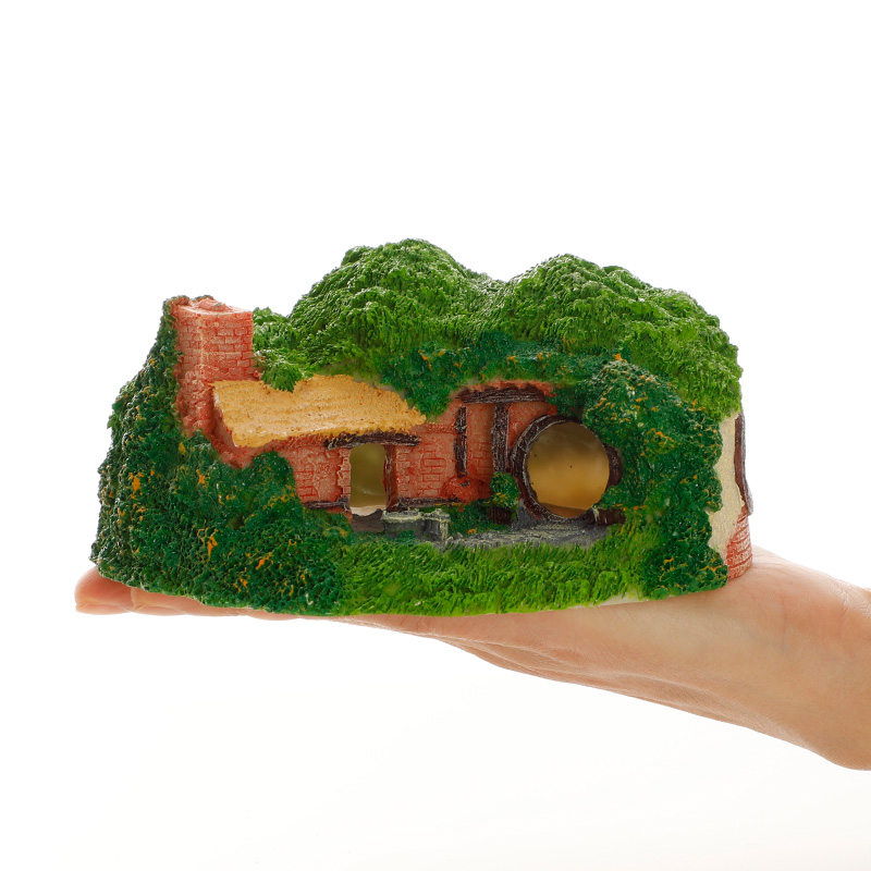 现货速发鱼缸造景躲避屋洞罐埃及金字塔石像霍比特柱桥水族箱装饰