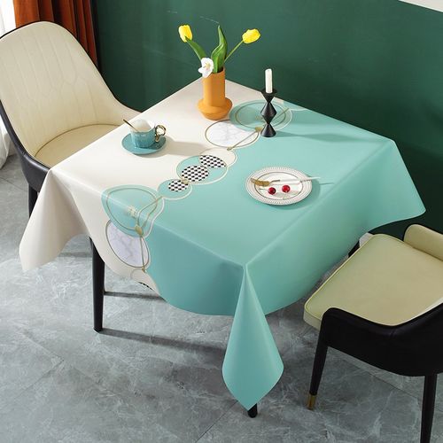 快速发货北欧轻奢桌布防水防油免洗CPU皮革餐桌垫正方形桌布茶几