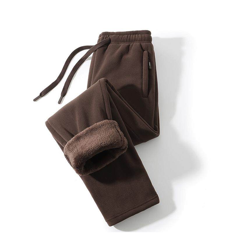 ADER KIRSH一体绒加绒裤保暖卫裤冬季运动直筒加厚休闲长裤子男款