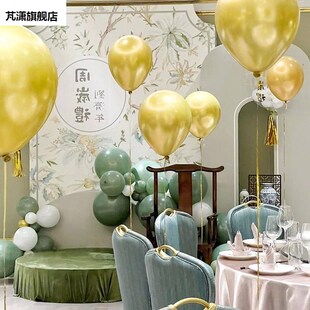 新中式宝宝e周岁宴生日主题现场布置装饰场景男女孩抓周背景墙kt