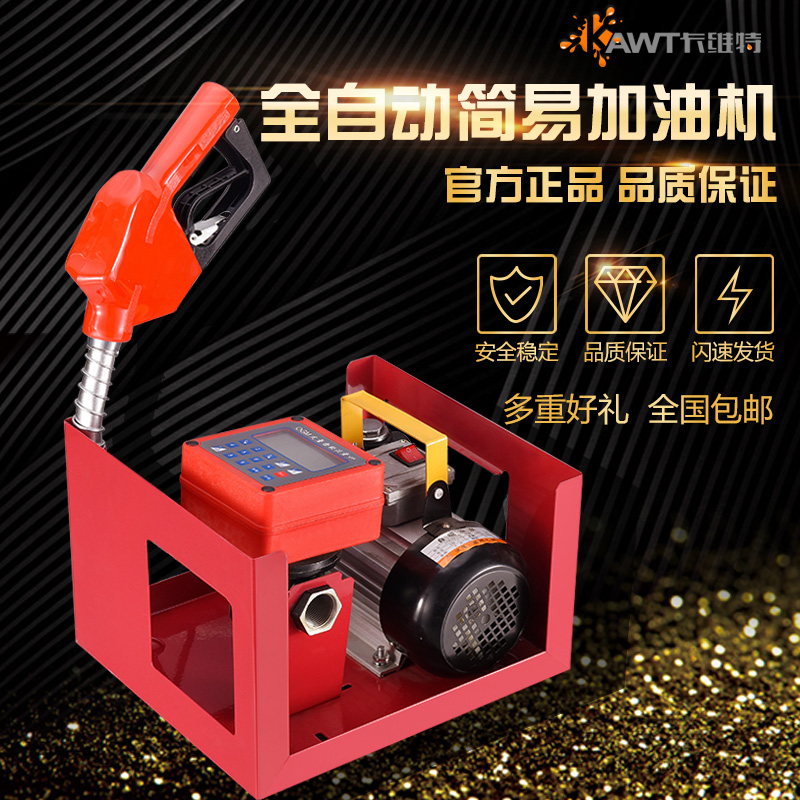 车载小型加油机12V24V2w20V大流量抽油泵柴油泵全自动电子计量