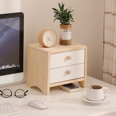 电脑显示器增高架办公室台式实木桌面书架支架底座桌Y上收纳置物