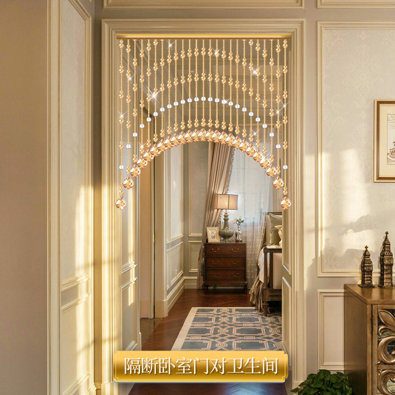 水晶葫芦网红f珠帘隔断窗客厅玄关过道卧室挂帘门帘厕所新款免打
