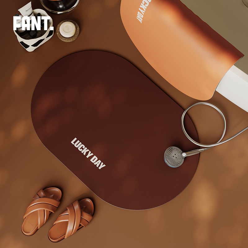 中古风浴室卫生间吸水速干脚垫