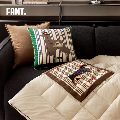 A类中古风抱枕被子二合一