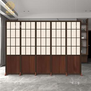 国风仿古屏风隔断客厅餐厅办公室家用玄关卧室移动推拉折叠 新中式