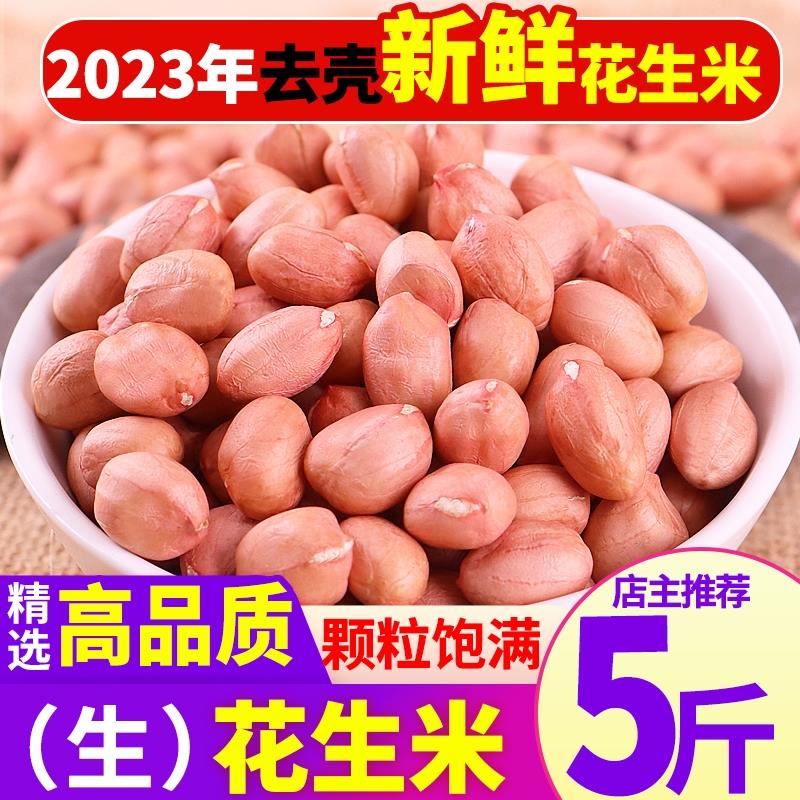 2024年新鲜花生米新货大颗粒白沙农家生花生米商用去散装壳花生仁