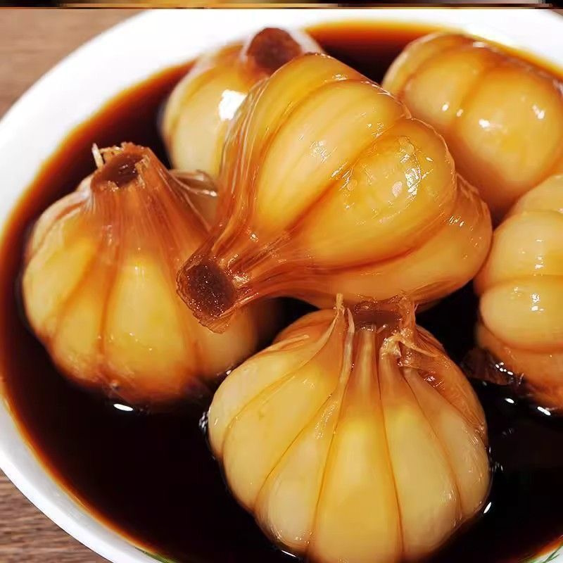 糖醋大蒜酱蒜头泡大蒜头腌蒜头下饭菜酱菜红糖蒜固体60%