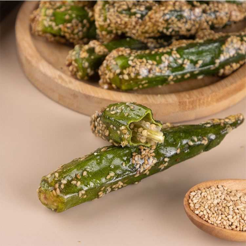 玻璃酥秋葵酥脆可口健康聚会零食新鲜小包装秋葵袋装批发即食