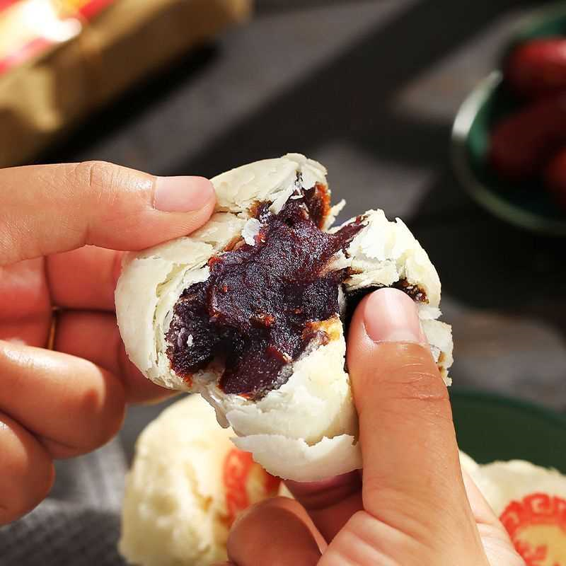 山东天津特产八件老式白皮传统酥皮月饼糕点点心手工休闲小吃零食