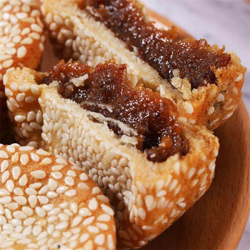 老北京枣泥馅饼红枣软饼芝麻糕枣泥麻饼五仁馅饼老式糕点非月饼