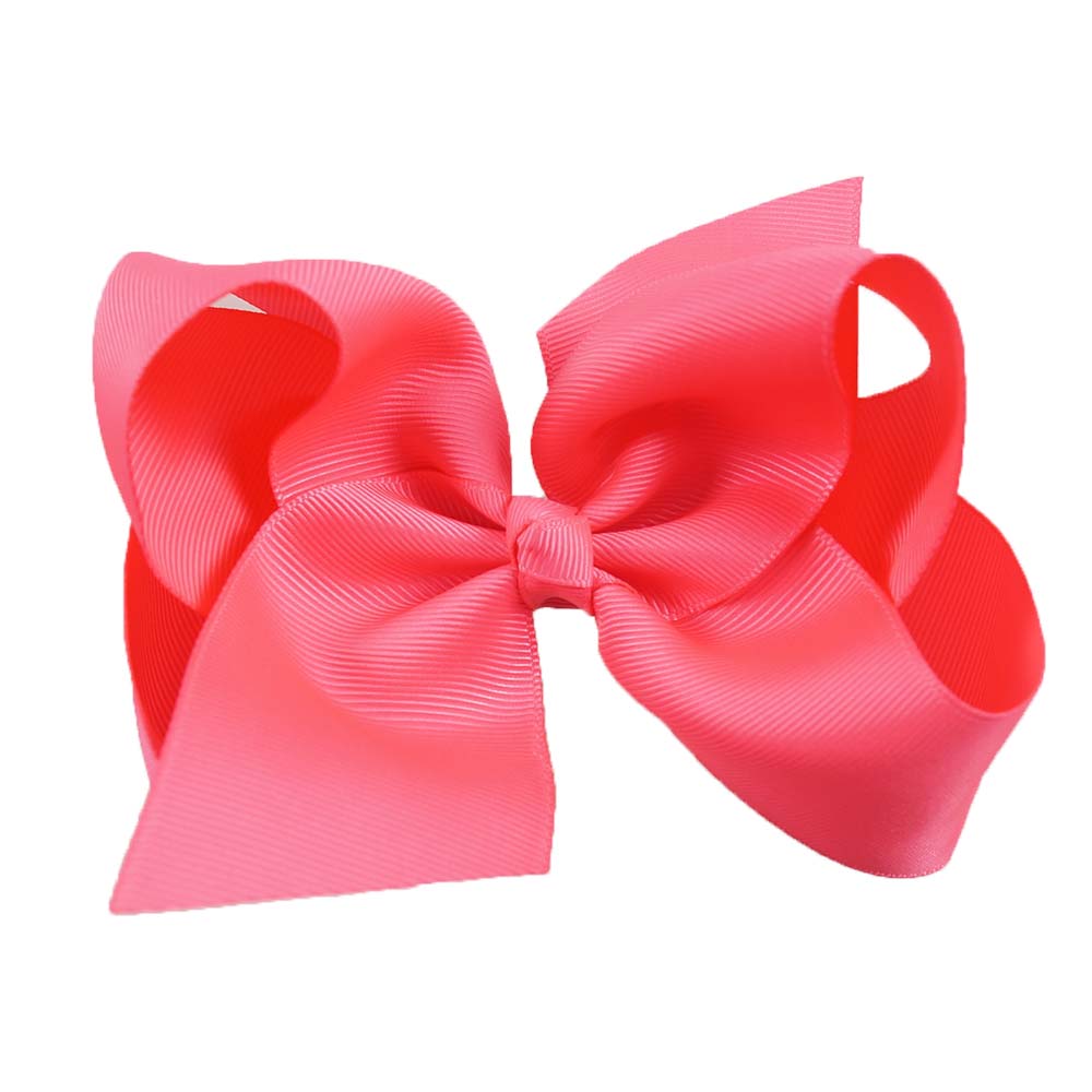 Inch Big Grosgrain Ribbon Solid Hair Bows With Clips Girls