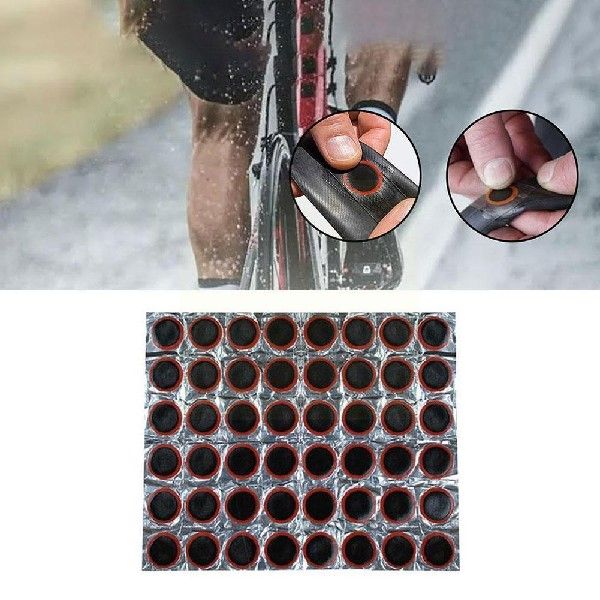 48pcs/Set Bicycle Tire Patch Round/Square Rubber Bike Bike