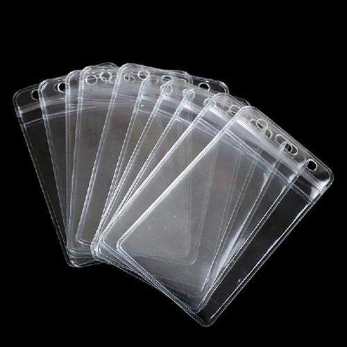 极速10Pcslot Vertical Transparent Vinyl Plastic Clears ID Ca