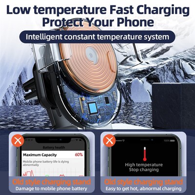 极速15W Wireless Charger Car Mount for Air Vent Mount Car Ph