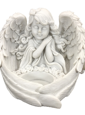 水晶球底座白色树脂底托天使之翼爱心黑色巫师底盘支架家居装饰品