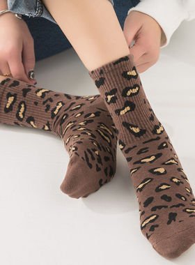 2021 new fashion woman print socks Korean ladies style 8 col