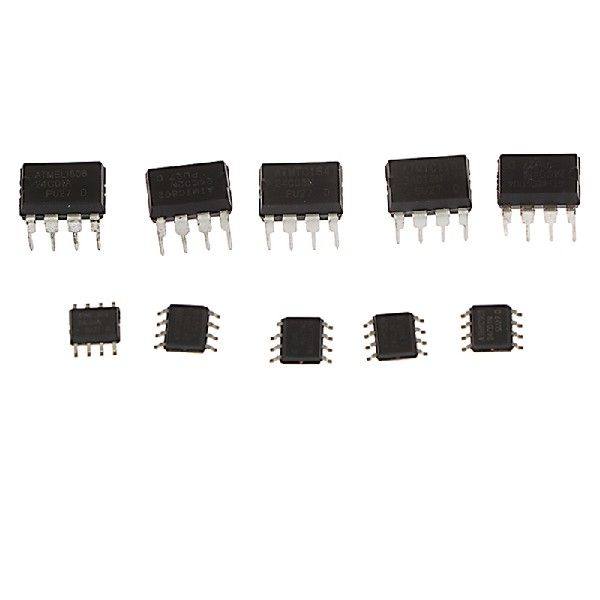 10Pcs SOP-8 DIP-8 AT 24C01 24C02 24C04 24C08 24C16 24C01N