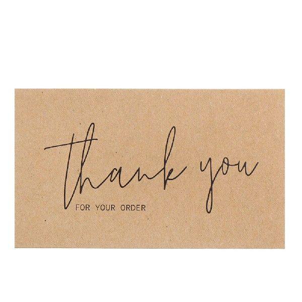 30Pcs Greeting Tags Thank You For Your Order Kraft Paper