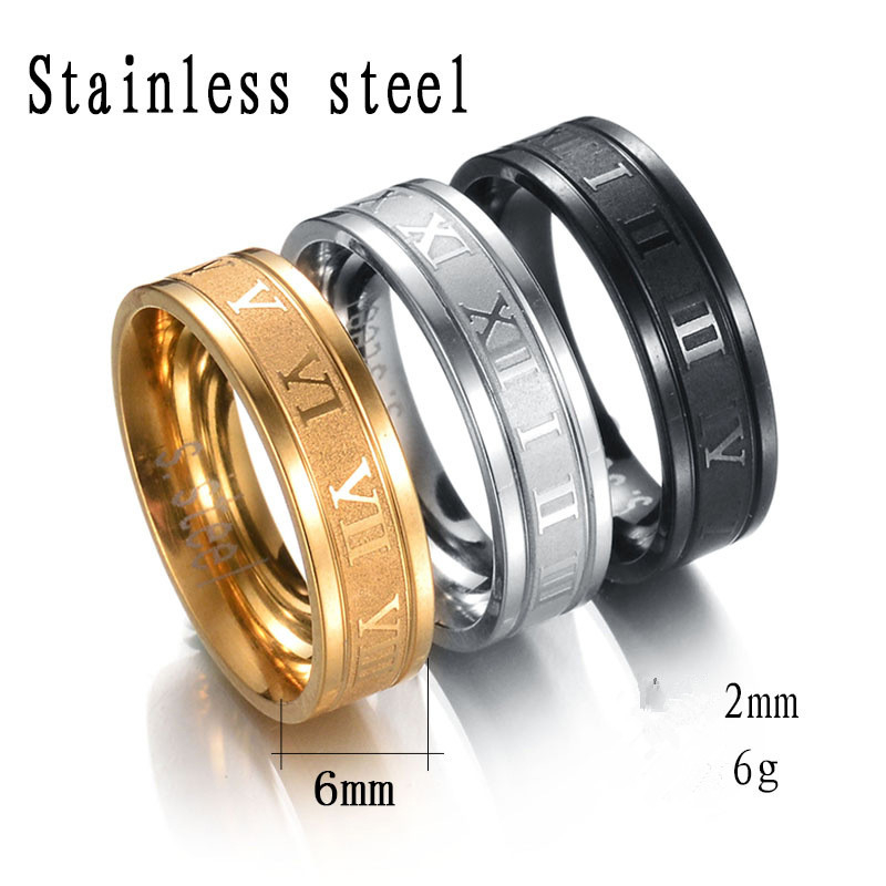 2022 Vintage Roman Numerals Men Rings Temperament Fashion 6m