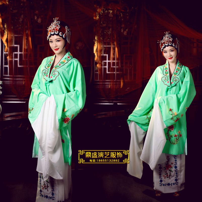 戏曲服饰古装越剧戏剧京剧黄梅戏服装青衣花旦衣服小姐衣服女对披