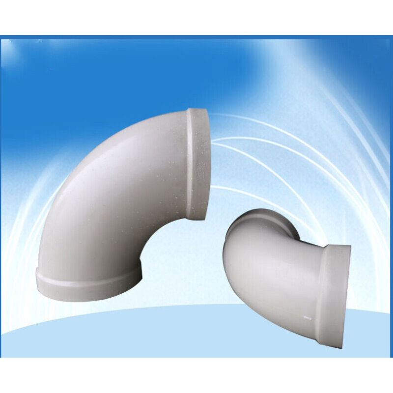 PP风管90度弯头塑料接头承插式管件通风排气配件400