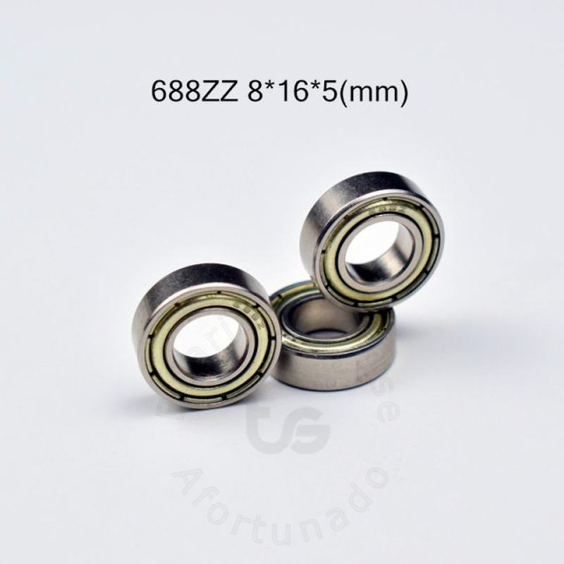 10pcs 688ZZ 8*16*5(mm) free shipping chrome steel Metal Sea