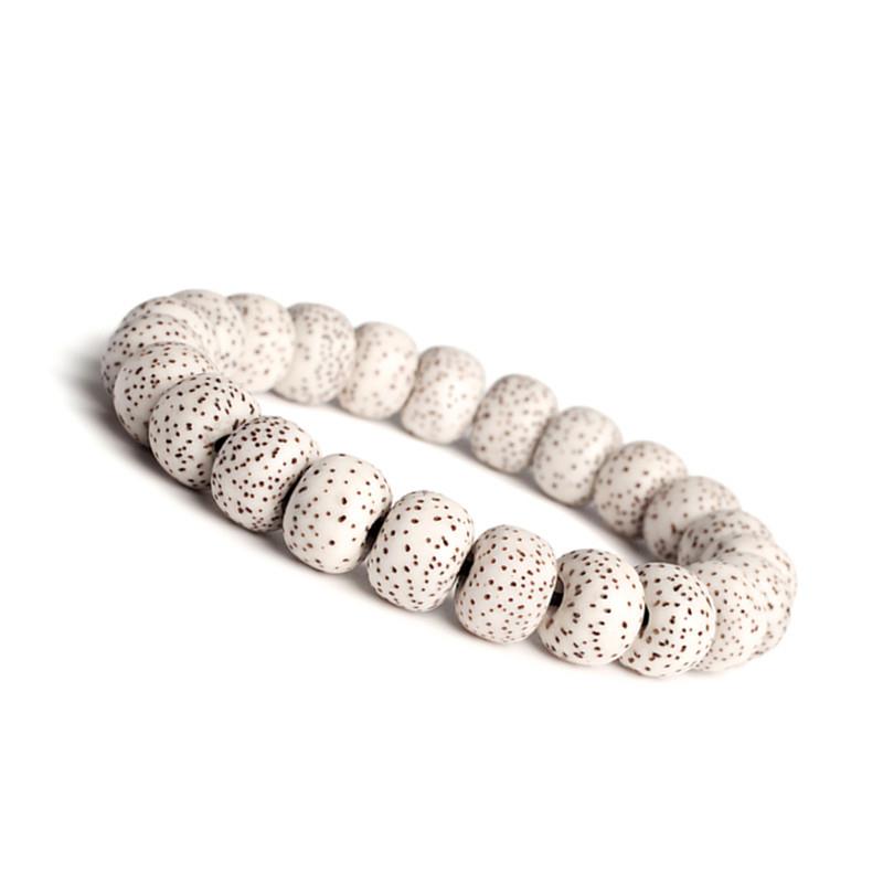 星月菩提 素珠单圈天然菩提子手錬干磨高密度顺白男女念珠手串