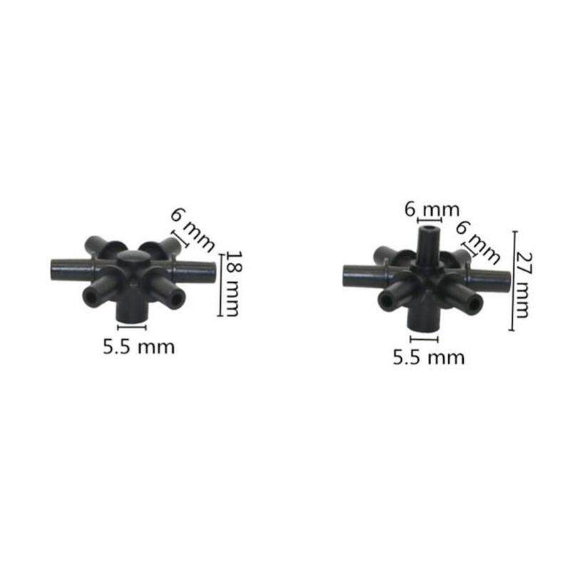 6-way, 7-way Splitter for 6mm Interfaces Sprinkler Garden Wa
