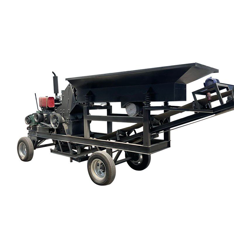 锤式破碎机石头制沙机打沙机建筑垃圾G粉碎机小型移动制砂机碎石