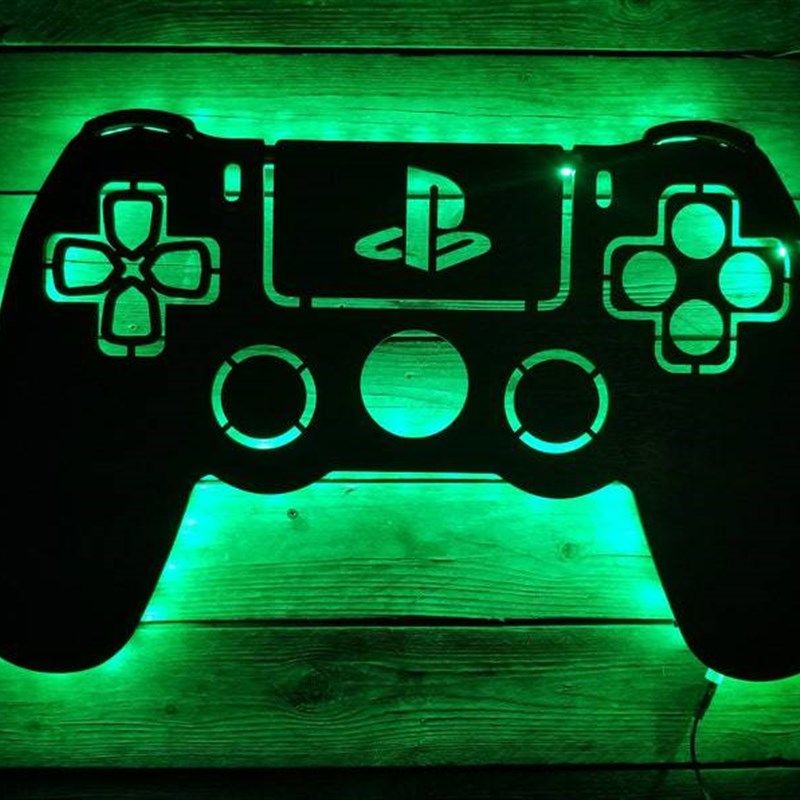 厂家外贸ps4游戏机装饰夜灯创意发光壁灯游戏操控手柄霓虹灯ps123