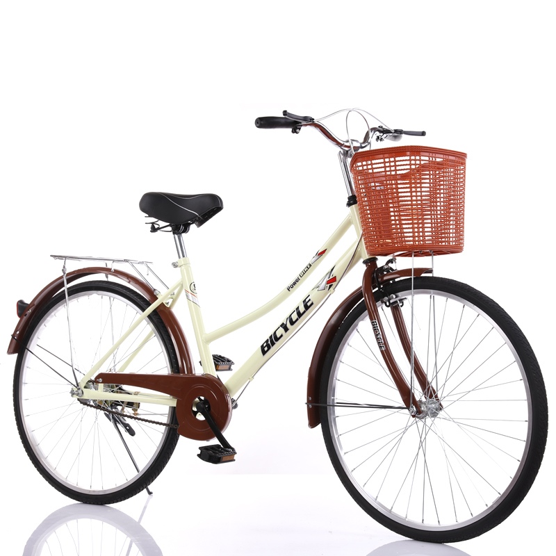 自行车女式轻便成人男实心胎免充气学生淑女单车成年通勤车休闲车