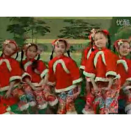 姥姥门前看大戏儿童演出服元旦春节喜庆开门红灯笼秧歌表演服装