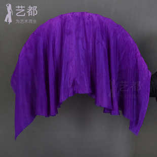 真丝双面紫色渐变舞蹈扇 舞蹈道具海派秧歌扇广场舞扇古典舞扇子