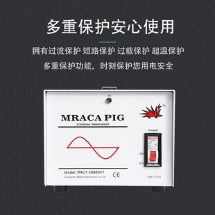 箭猪单相纯铜环形隔离变压器220V转220V/110V音响纯净电源抗干扰