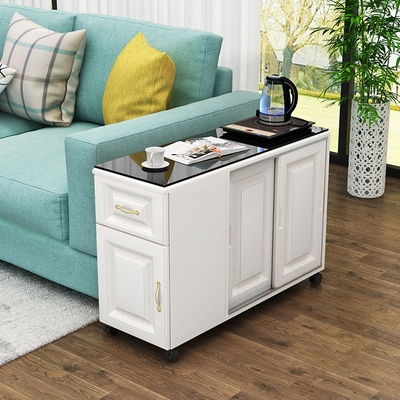 简约欧式边几角几家用沙发窄缝边桌边柜储物收纳柜可移动小茶几