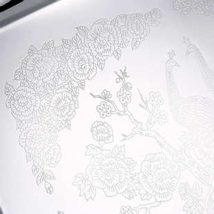 欧式复古工艺金属托盘 银色酒店会所水果面包零食收纳长方形盘子