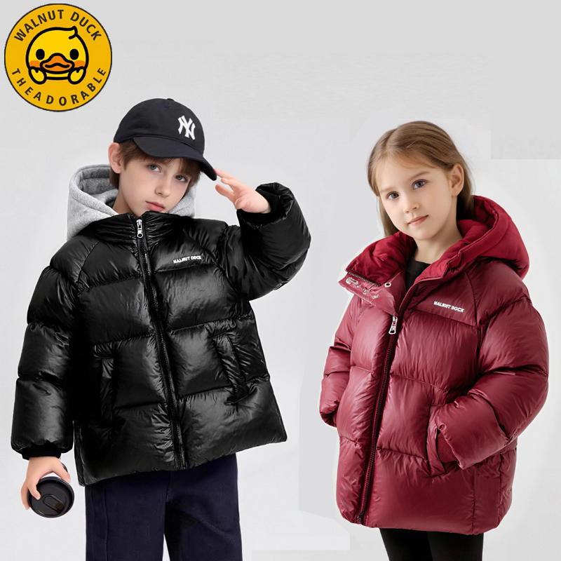 小黄鸭冬款儿童休闲羽绒服新款冬季加厚连帽外套XT645-XYY