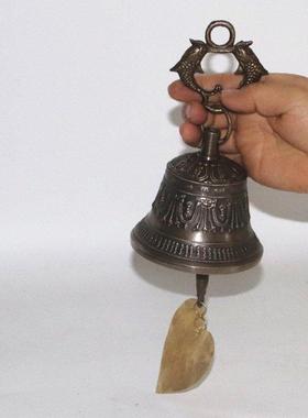 尼泊尔手工制作小铃铛铜铃寺庙阳台响铜风铃店铺迎宾挂饰门饰风铃