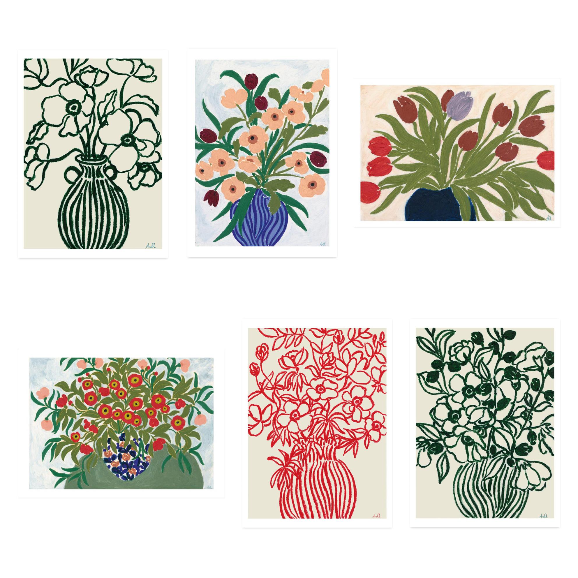 ANNA 丹麦设计Anine Cecilie Iversen法式花卉艺术海报北欧装饰画