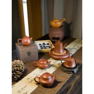 潮州手拉壶生矿石大红袍朱尼紫砂壶茶壶功夫茶具茶壶家用单壶小尺