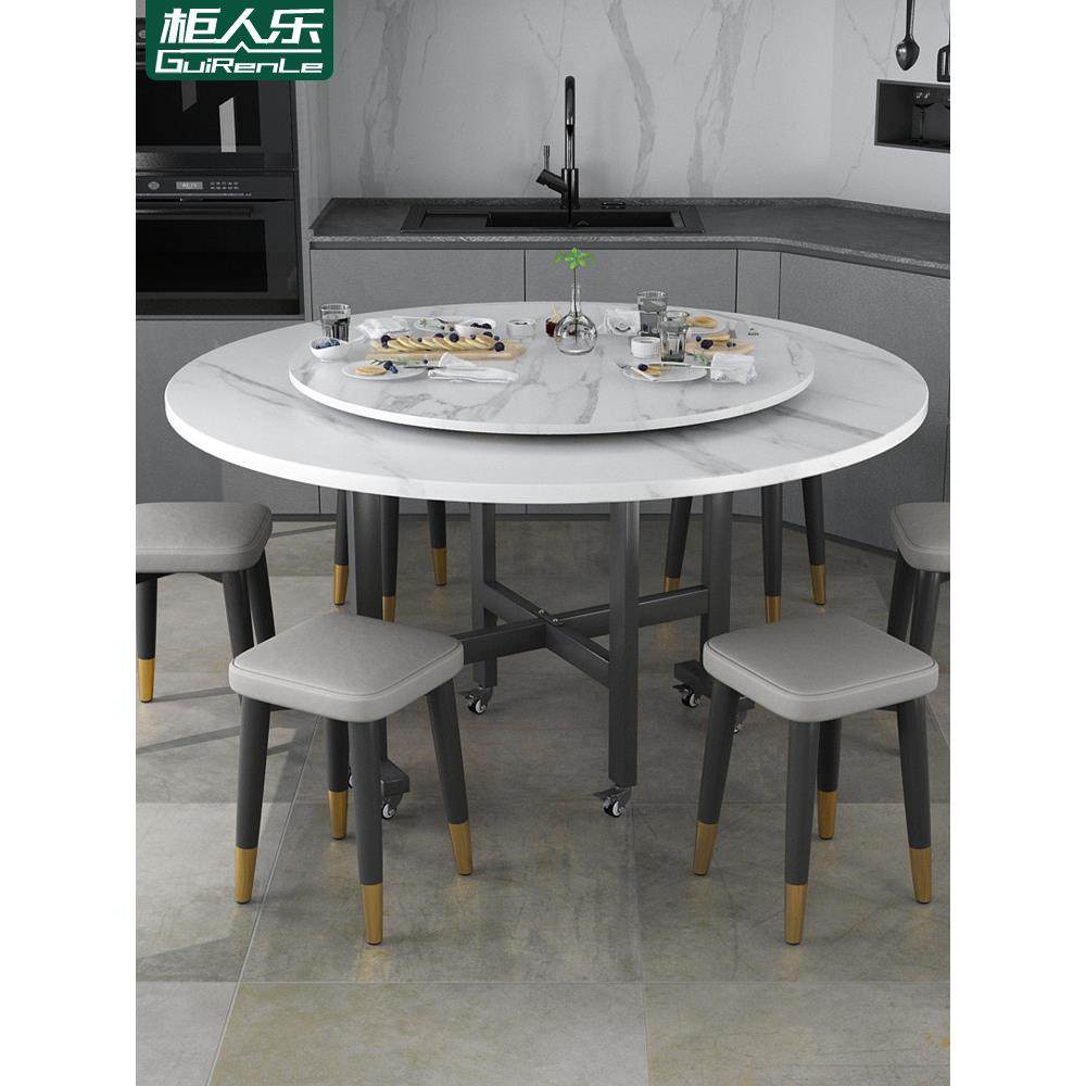 折叠桌子餐桌家用小户型可移动吃饭圆桌免安装带转盘客厅出租房用,住宅家具,折叠桌,淘宝优惠券,粉丝福利购,淘宝优惠卷