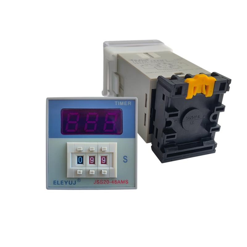 JSS20-48AMS延时继电器24V注塑机99.9SM包装机自动计时开关220V数