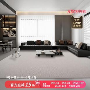 高级感家用客厅地毯轻奢现代简约极简风北欧羊毛混纺茶几垫沙发毯