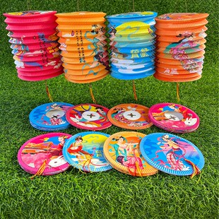 精选中秋节传统嫦娥奔月飞天仙女风琴纸灯笼花好月圆古风发光装饰