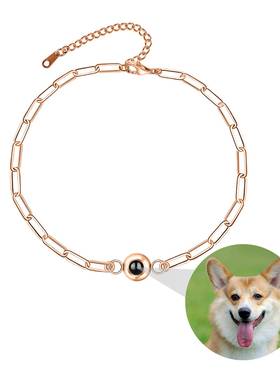 跨境爆款投影情侣手链100种语言简约ins风高清彩照定 制饰品