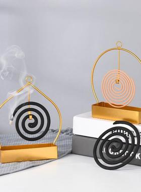 创意简约型铁艺挂式蚊香架子家用卧室盘托托盘香炉檀香接灰盘支架