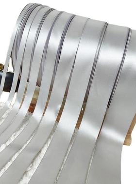 银灰色丝带蛋糕织带鲜花礼盒包装彩带手工蝴蝶结涤纶缎带现货