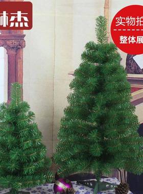 厂家直销绿色树60cm加密圣诞树圣诞节日家庭办公桌摆设礼物