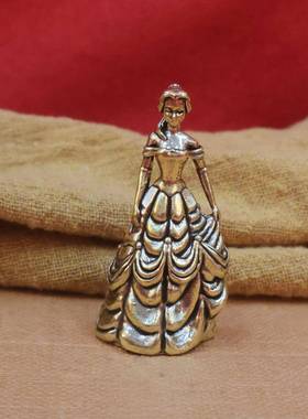 黄铜卡通动漫美女与野兽贝儿公主模型家具桌面摆件装饰工艺小摆件